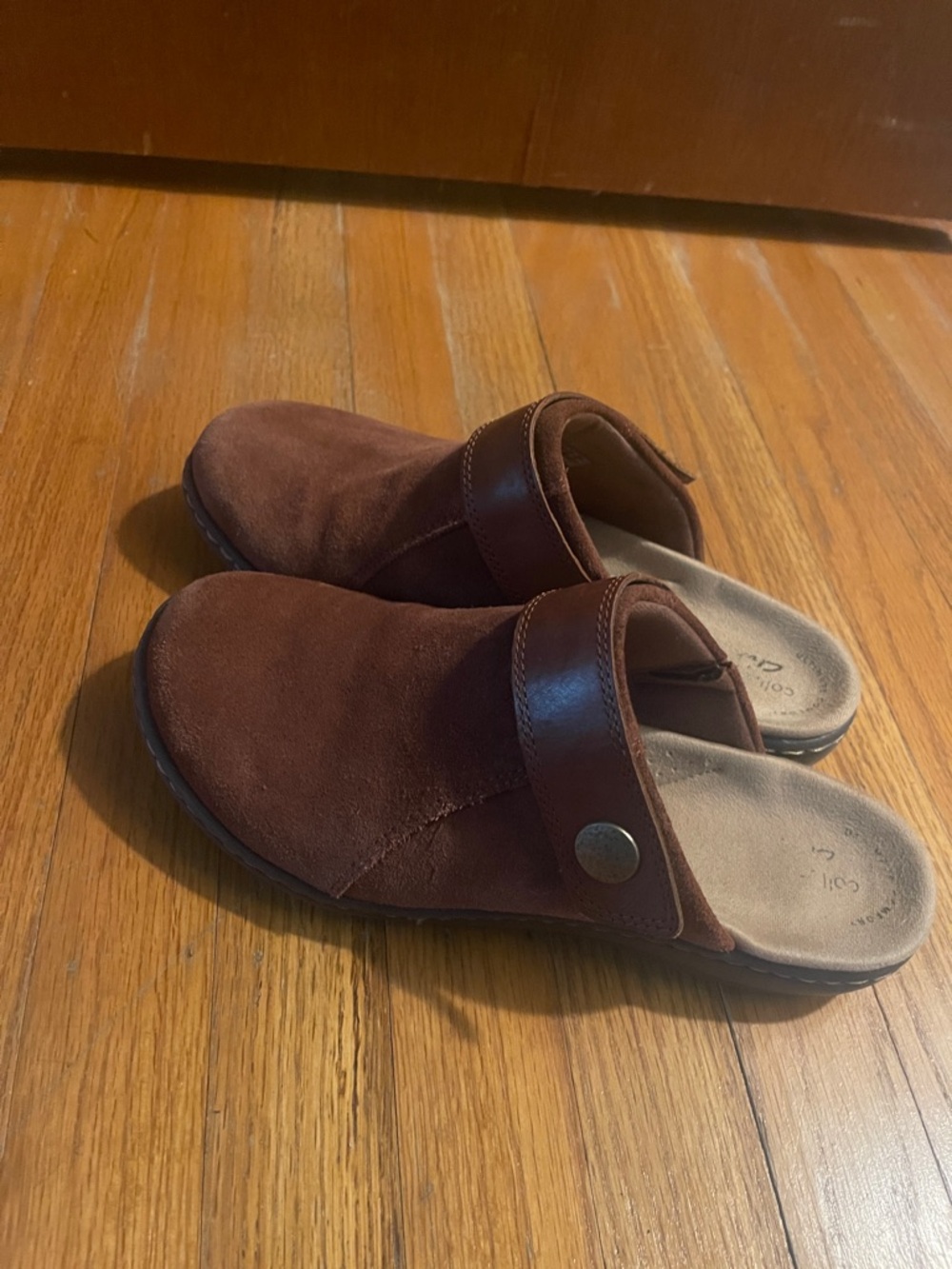 Clark’s Brown Suede Slip-On Clogs